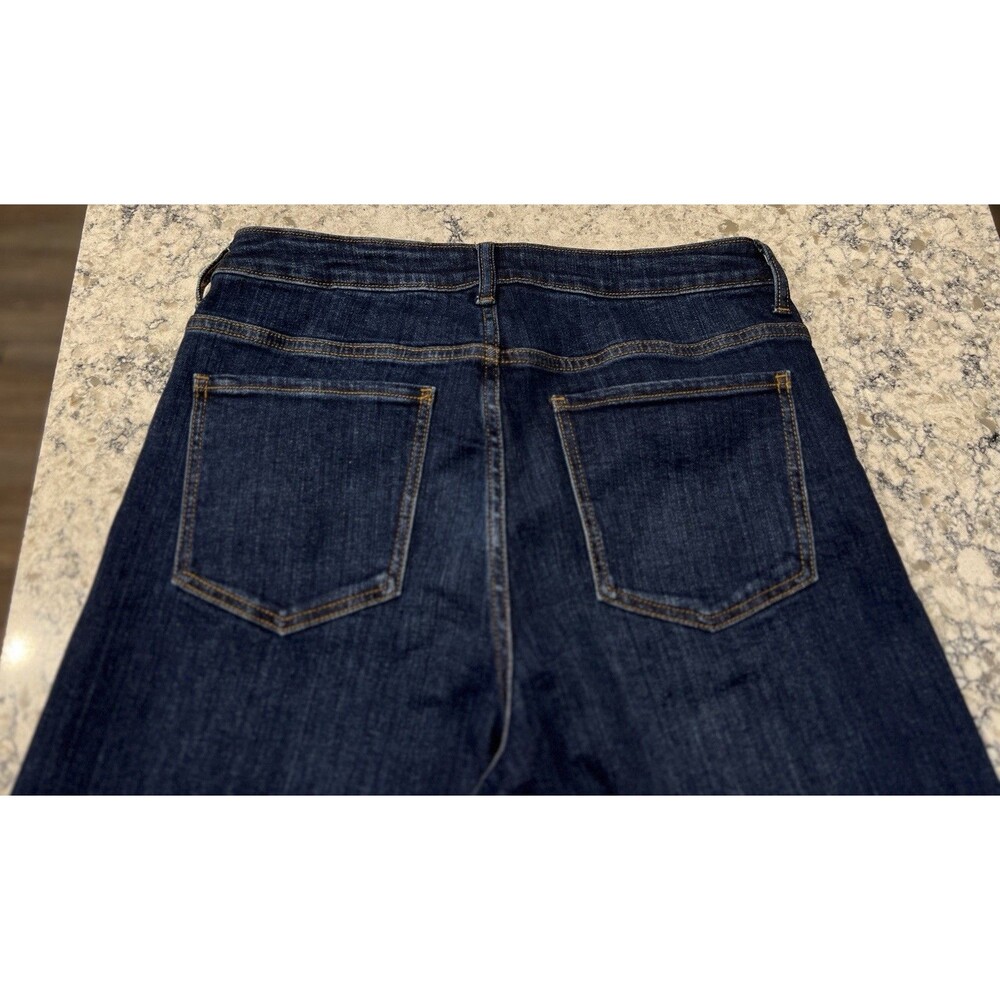 Quince Women Luna Stretch Wide Leg Jeans Midnight Blue 32 - Picture 10 of 11